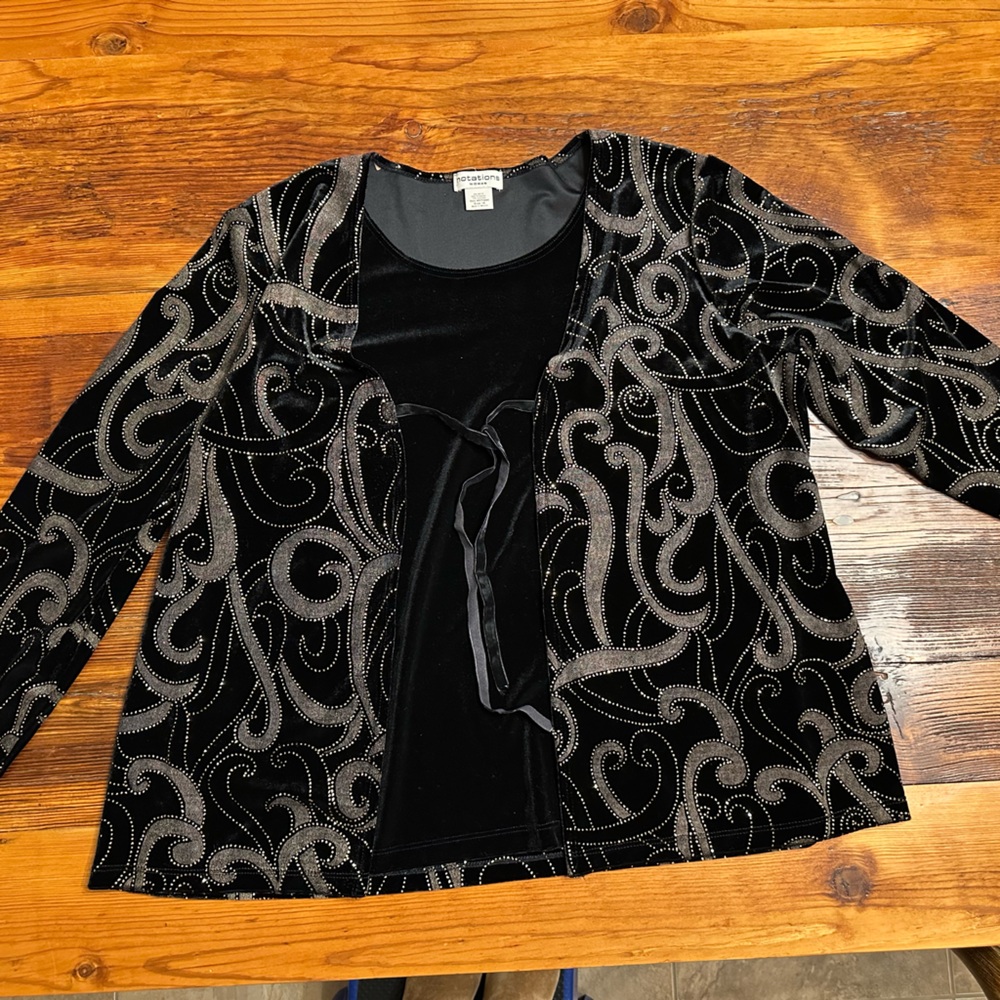 Women’s Velvet Jacket with Built-In Velvet Tank